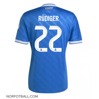 Billige Fotballdrakt Real Madrid Antonio Rudiger #22 Replika Tredjedrakt 2025-26 Kortermet